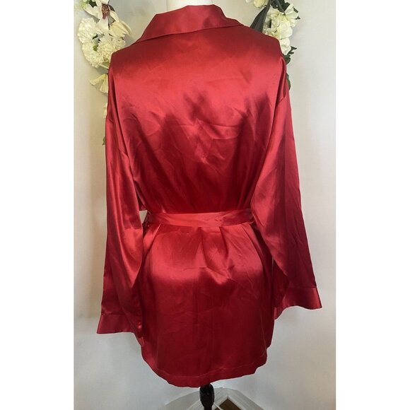 Vintage Marilyn Monroe By Warners 100% Silk Red Robe Pajama Women's‎ Medium NWOT - Picture 5 of 16